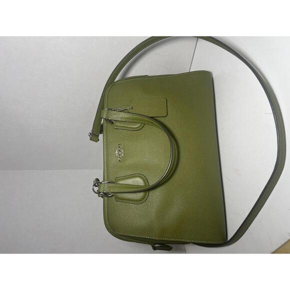 Coach Olive Green Leather Satchel Bag - Picture 1 of 13